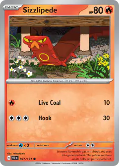 Sizzlipede 027/191 Common card from Surging Sparks