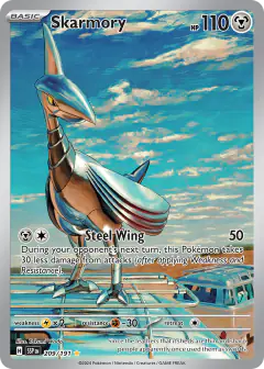 Skarmory 209/191 Illustration Rare card from Surging Sparks