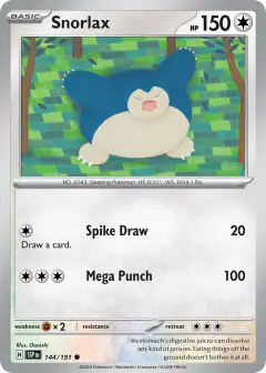 Snorlax 144/191 Common card from Surging Sparks