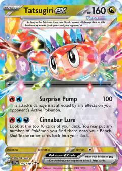 Tatsugiri ex 142/191 Double Rare card from Surging Sparks