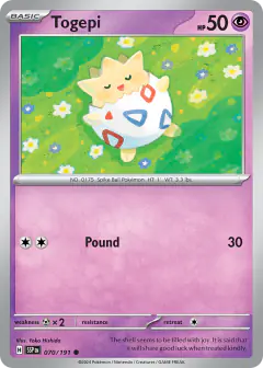 Togepi 070/191 Common card from Surging Sparks