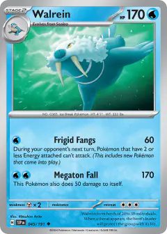 Walrein 045/191 Uncommon card from Surging Sparks