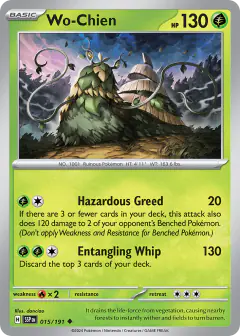 Wo-Chien 015/191 Uncommon card from Surging Sparks