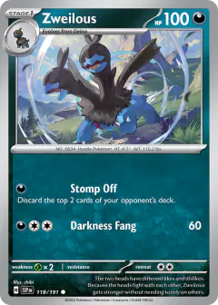 Zweilous 118/191 Common card from Surging Sparks