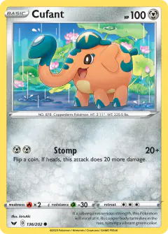 Cufant 136/202 Common card from Sword & Shield Base