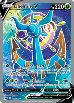 Dhelmise V 187/202 Rare Ultra card from Sword & Shield Base