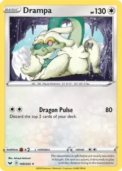 Drampa 149/202 Rare card from Sword & Shield Base