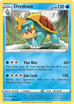 Drednaw 061/202 Rare card from Sword & Shield Base