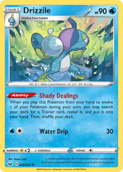 Drizzile 056/202 Uncommon card from Sword & Shield Base