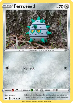 Ferroseed 130/202 Common card from Sword & Shield Base