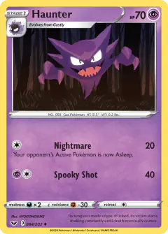 Haunter 084/202 Uncommon card from Sword & Shield Base