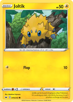 Joltik 070/202 Common card from Sword & Shield Base