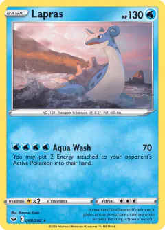 Lapras 048/202 Rare card from Sword & Shield Base
