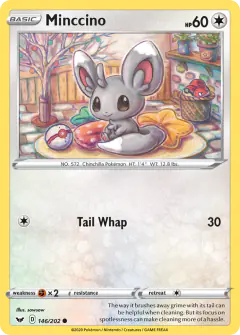 Minccino 146/202 Common card from Sword & Shield Base