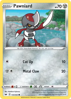 Pawniard 133/202 Common card from Sword & Shield Base
