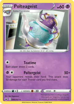 Polteageist 090/202 Rare card from Sword & Shield Base