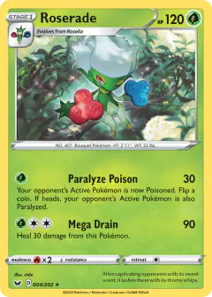 Roserade 004/202 Rare card from Sword & Shield Base