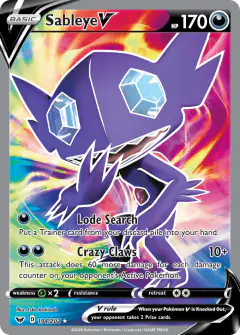 Sableye V 194/202 Rare Ultra card from Sword & Shield Base