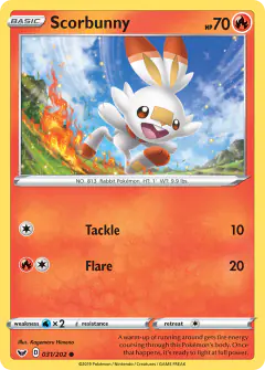 Scorbunny 031/202 Common card from Sword & Shield Base