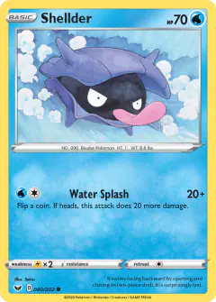 Shellder 040/202 Common card from Sword & Shield Base