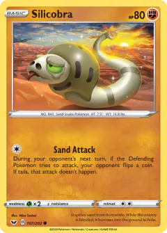 Silicobra 107/202 Common card from Sword & Shield Base