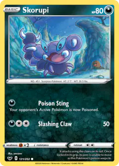 Skorupi 121/202 Common card from Sword & Shield Base