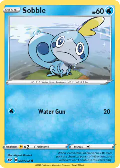 Sobble 054/202 Common card from Sword & Shield Base