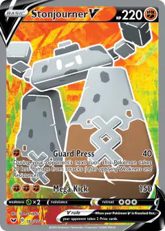 Stonjourner V 193/202 Rare Ultra card from Sword & Shield Base