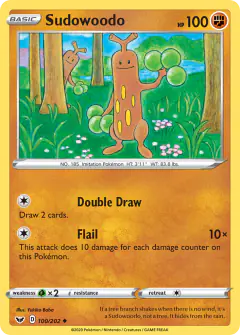 Sudowoodo 100/202 Uncommon card from Sword & Shield Base