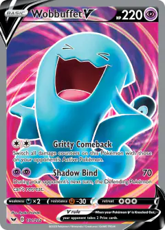 Wobbuffet V 191/202 Rare Ultra card from Sword & Shield Base