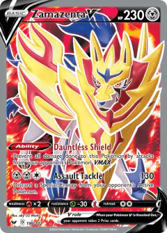 Zamazenta V 196/202 Rare Ultra card from Sword & Shield Base