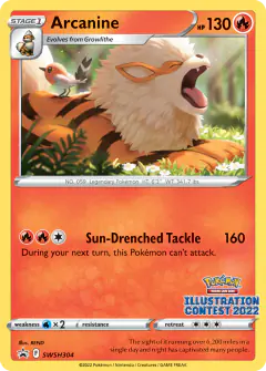 Arcanine SWSH304/307 Promo card from SWSH Black Star Promos