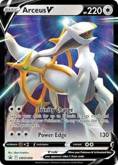 Arceus V SWSH306/307 Promo card from SWSH Black Star Promos