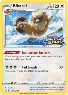 Bibarel SWSH188/307 Promo card from SWSH Black Star Promos