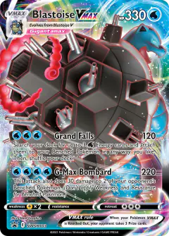 Blastoise VMAX SWSH103/307 Promo card from SWSH Black Star Promos