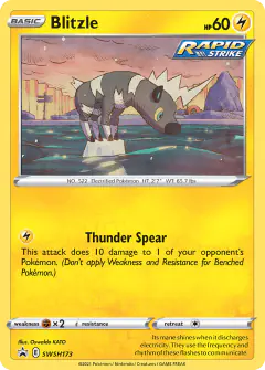 Blitzle SWSH173/307 Promo card from SWSH Black Star Promos
