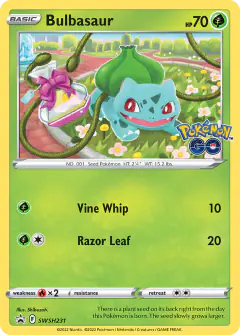 Bulbasaur SWSH231/307 Promo card from SWSH Black Star Promos