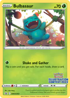 Bulbasaur SWSH303/307 Promo card from SWSH Black Star Promos