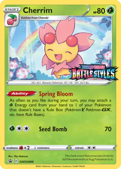 Cherrim SWSH088/307 Promo card from SWSH Black Star Promos