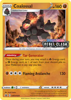 Coalossal SWSH024/307 Promo card from SWSH Black Star Promos