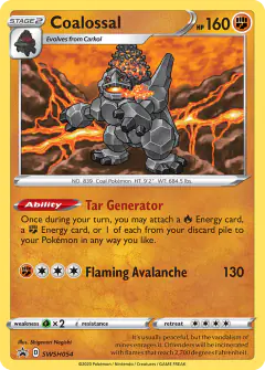 Coalossal SWSH054/307 Promo card from SWSH Black Star Promos