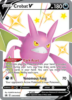 Crobat V SWSH098/307 Promo card from SWSH Black Star Promos
