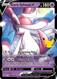 Dark Sylveon V SWSH134/307 Promo card from SWSH Black Star Promos