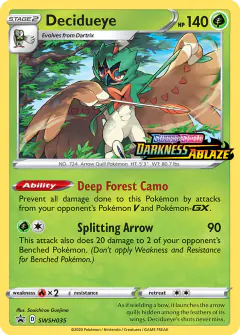 Decidueye SWSH035/307 Promo card from SWSH Black Star Promos