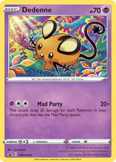 Dedenne SWSH080/307 Promo card from SWSH Black Star Promos