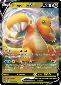 Dragonite V SWSH154/307 Promo card from SWSH Black Star Promos