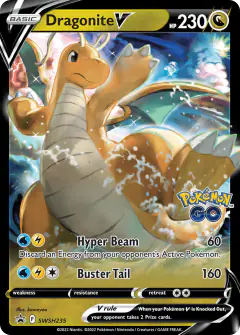 Dragonite V SWSH235/307 Promo card from SWSH Black Star Promos