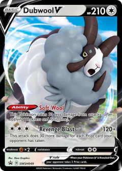 Dubwool V SWSH049/307 Promo card from SWSH Black Star Promos