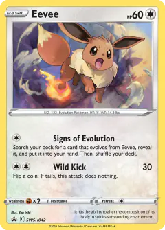 Eevee SWSH042/307 Promo card from SWSH Black Star Promos