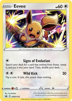 Eevee SWSH118/307 Promo card from SWSH Black Star Promos